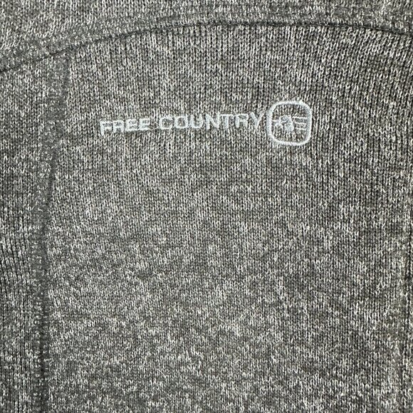 Free Country Fleece Jacket Men M Gray Soft Shell Front Pockets Full Zip - Picture 8 of 14